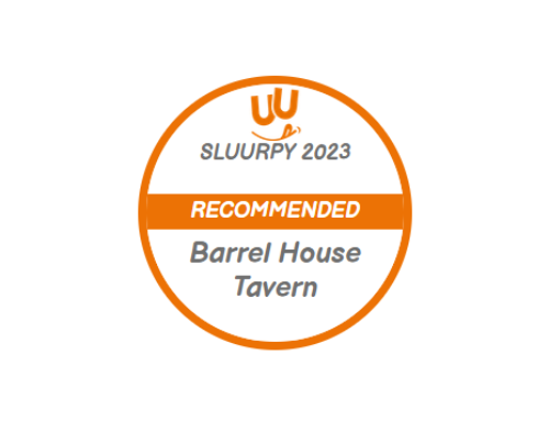 Barrel House Tavern Receives “Recommended” Award from SLUURPY in 2023